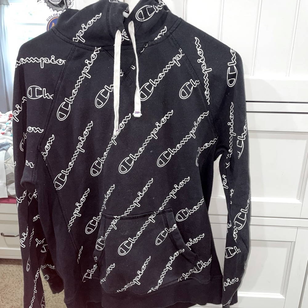 Black & White Girls Champion Hoodie